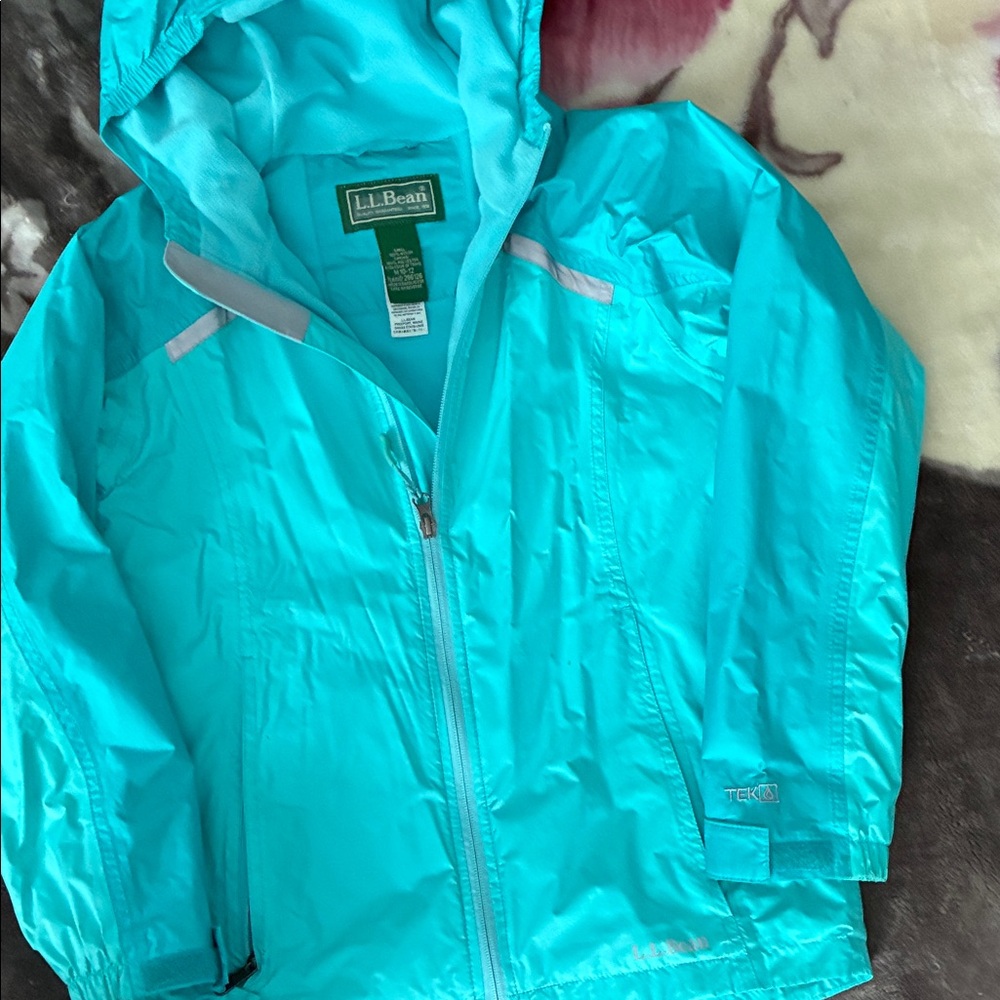 L.L. Bean Kids Turquoise Raincoat